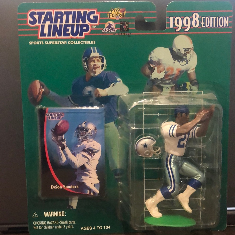 1998 Starting Lineup Deion Sanders Collectible Figurine in original packaging